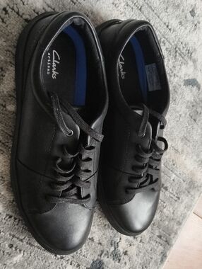 Clarks Black Men's Casual Leather Sneakers